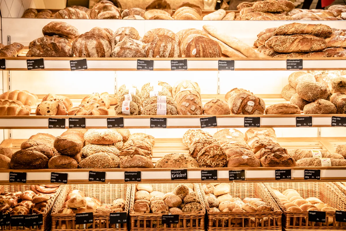 Das Brotsortiment einer Filiale des Steiner-Becks.
